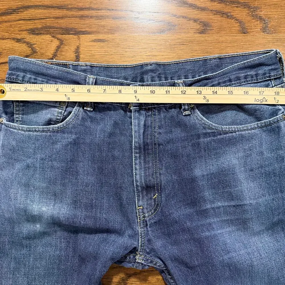 Levi's 505 Regular Fit Jeans Mens 38x32 Medium Wash Denim Straight Leg